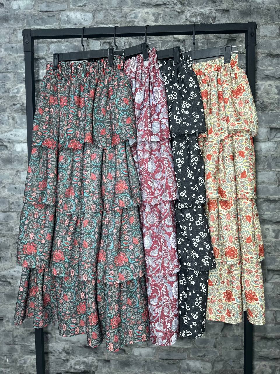 دامن چیندار طرح گلریز پینترسی کد1001